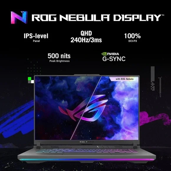 Rog Astrid G 16 volt green/ Eclipse Gray gaming laptop